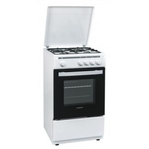 Aragaz Heinner HFSC-V50WH, 4 arzatoare, Gaz, Dispozitiv de siguranta